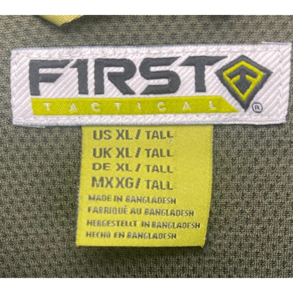 First Tactical Mens Shirt Size XLT Tall Army Green Ripstop Long Sleeve Button Up - Picture 4 of 7